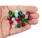 Glass Bead Charms, 10 pieces, 8mm Christmas Dangles Mix, Adorabilities